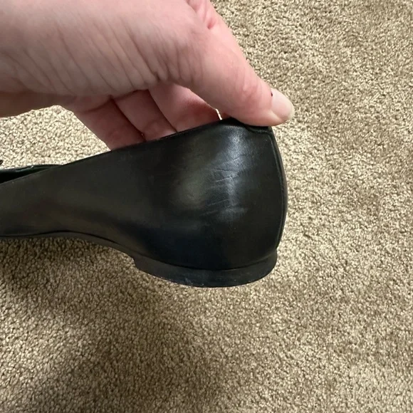 Authentic Hermes Joy Elegant Black Leather Flats - size 10 - Picture 5 of 9